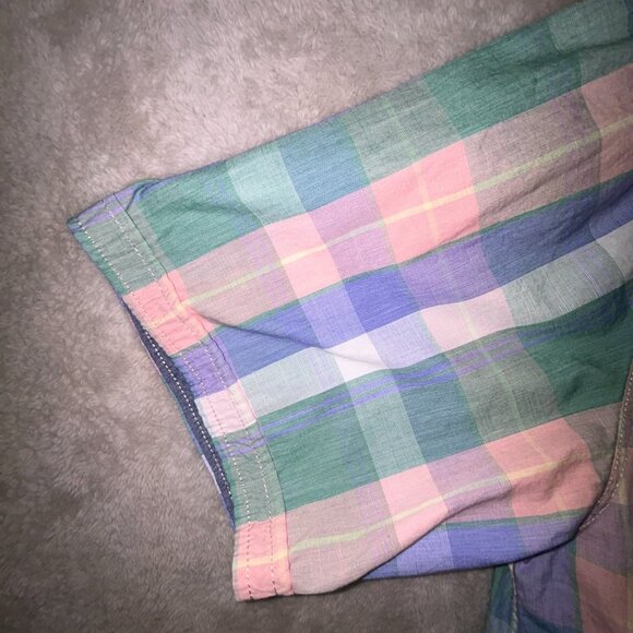 Clearwater Camp Shirt Cotton Blue Pink Green Mens Size XL 46" Chest - Picture 4 of 10